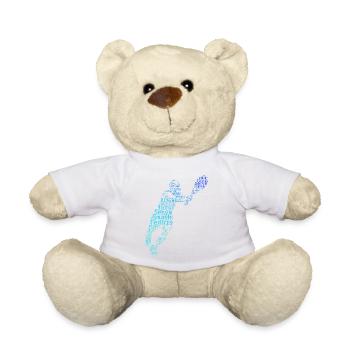 Idée cadeau pour un tennis avec tennis - Nounours - jaune soleil - Devant