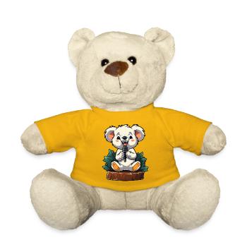 Kleiner Koala Karaoke auf Bühne - Teddy - Sonnengelb - Vorne