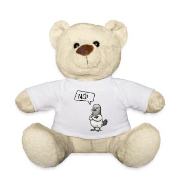 Sture Nö! Taube – Lustiges Statement Design - Teddy - Sonnengelb - Vorne