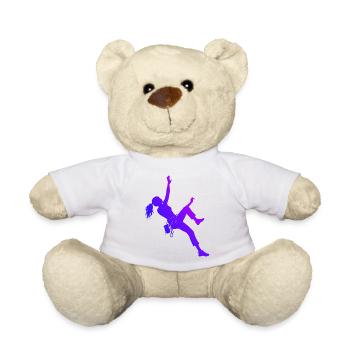 Geschenkidee für die Bergsportlerin mit Bouldering - Teddy - Sonnengelb - Vorne