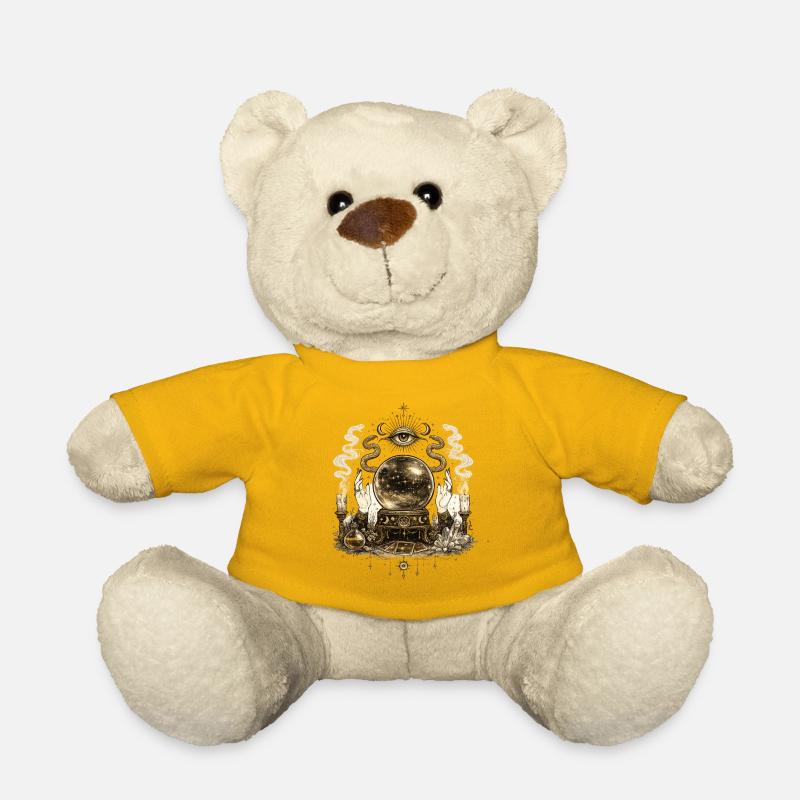 Balle de divination avec œil et bougies - Nounours - jaune soleil