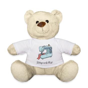 Nähmaschine - ich hänge an der Nadel - Teddy - Sonnengelb - Vorne