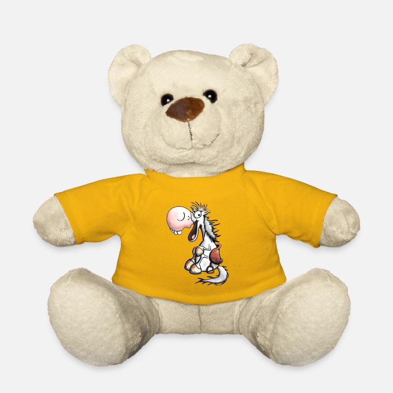 Cheval Rire - Nounours - jaune soleil