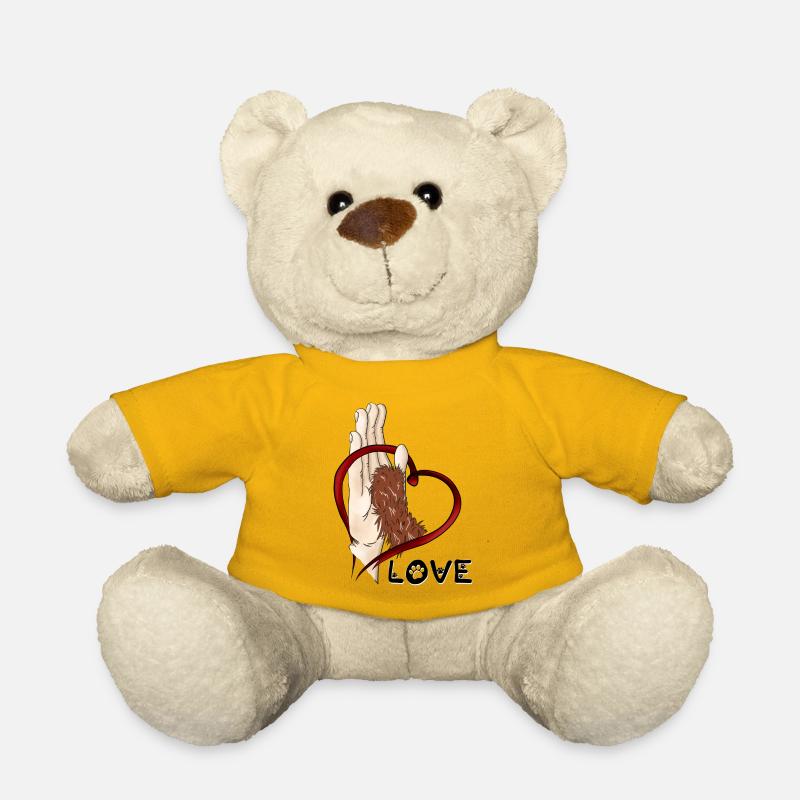 Amour de la patte - Patte brune - Nounours - jaune soleil