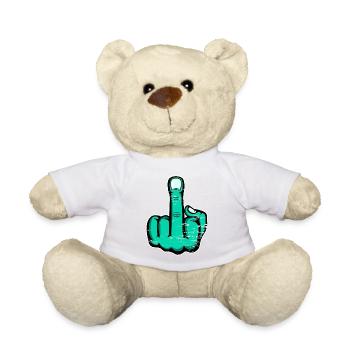 Majeur Stinky Finger Design Vert utilisé - Nounours - jaune soleil - Devant