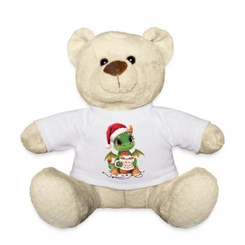 Warmer Weihnachtsdrache - Teddy - Sonnengelb - Vorne