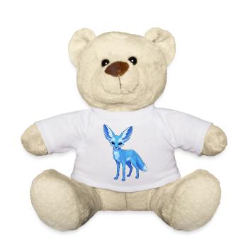 Blue Geometry Fox - Teddy Bear - sun yellow - Front