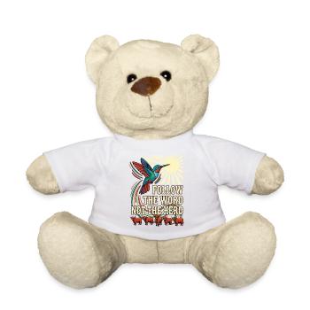 Follow The Word Not The Herd Hummingbird - Teddy Bear - sun yellow - Front
