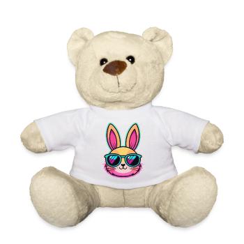 Neonhase mit bunter Brille - Teddy - Sonnengelb - Vorne
