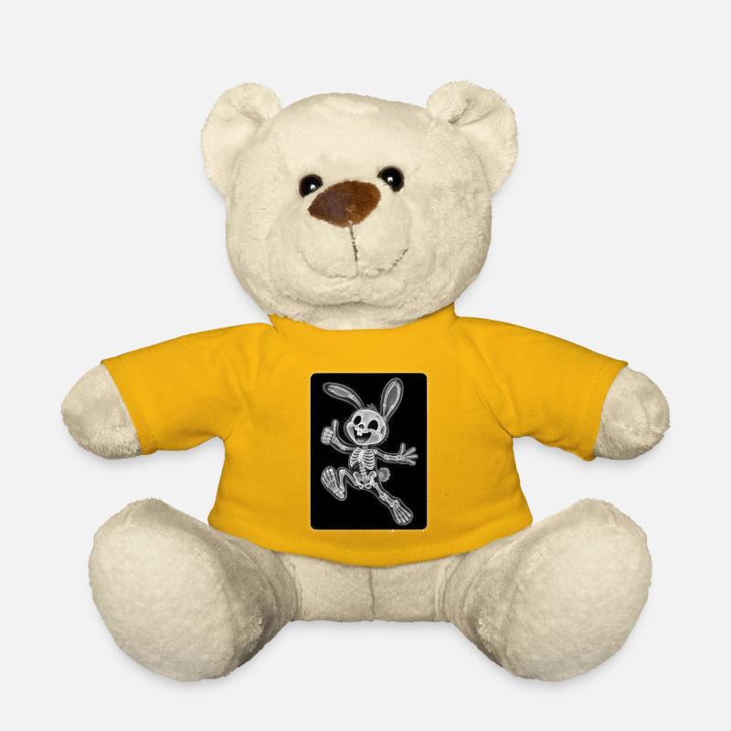 Röntgen Hase Skelett Lustiges Halloween Design - Teddy - Sonnengelb