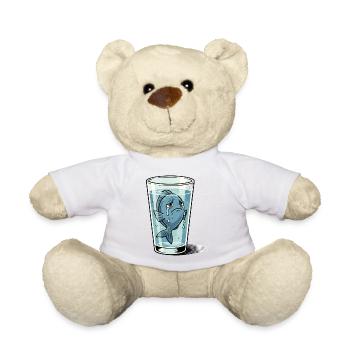 Fish Sea Animal Animal Glass Symbol Water Sad - Teddy Bear - sun yellow - Front
