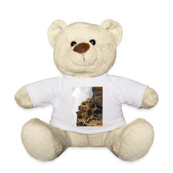Seevögel, die auf der Klippe nahe dem Wasserfall sitzen, sitzen - Teddy - Sonnengelb - Vorne