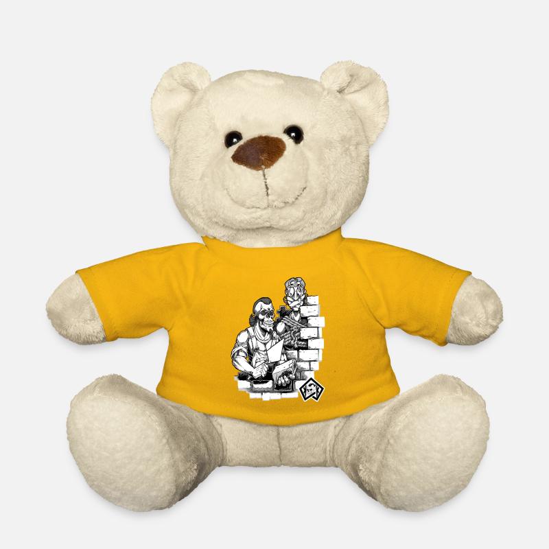 Bricklayer, master mason, craftsman - Teddy Bear - sun yellow
