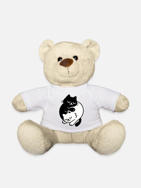Ying-Yang Cats #2 - Teddy Bear - sun yellow