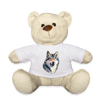 Wolf Portrait Animal Lover - Teddy Bear - sun yellow - Front