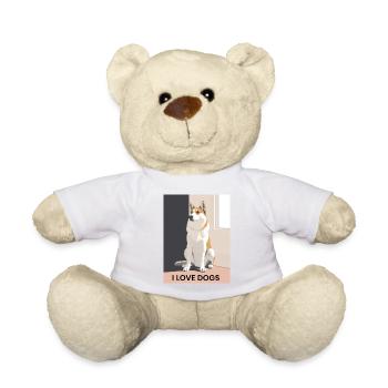 Dog Friendship Illustration - Teddy Bear - sun yellow - Front