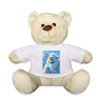 Verspielter Yeti, der riesige Eiszapfencreme isst - Teddy - Sonnengelb - Vorne