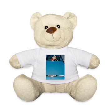 Santa Claus in a sports car - Teddy Bear - sun yellow - Front
