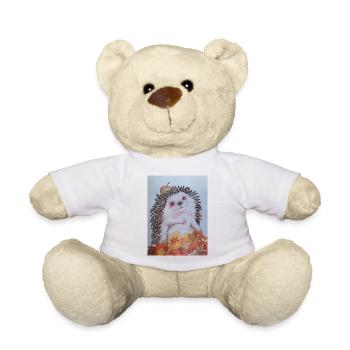 EG Hedgehog with Apple I Garden I Holiday I Autumn I Fun - Teddy Bear - sun yellow - Front