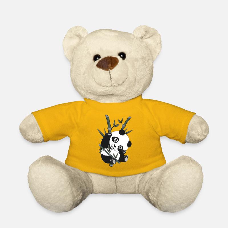 Panda - Bambou - Nounours - jaune soleil