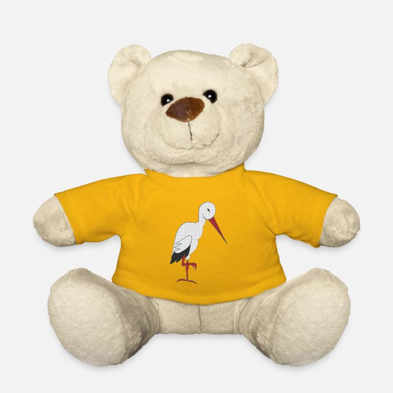 cigogne - Nounours - jaune soleil