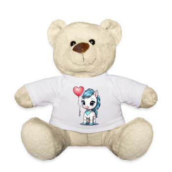 Poney mignon avec du coeur - Nounours - jaune soleil - Devant