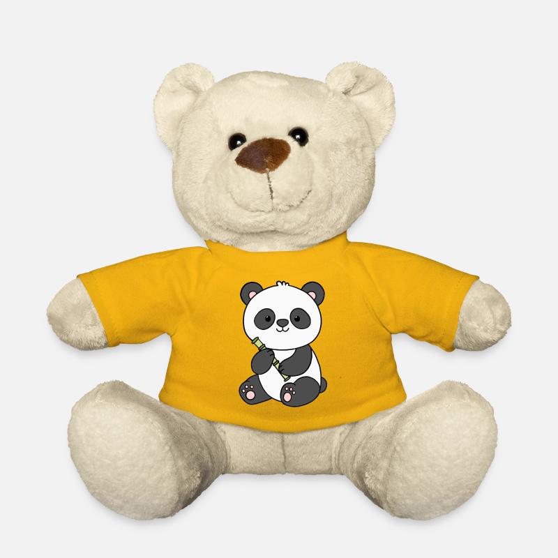 Panda Panda Bear - Teddy Bear - sun yellow