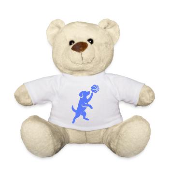 Minimalistische Silhouette Basketballspieler Wurf - Teddy - Sonnengelb - Vorne
