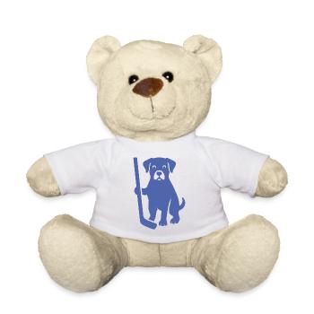 rondelle de joueur de hockey sur glace minimaliste pour chien - Nounours - jaune soleil - Devant