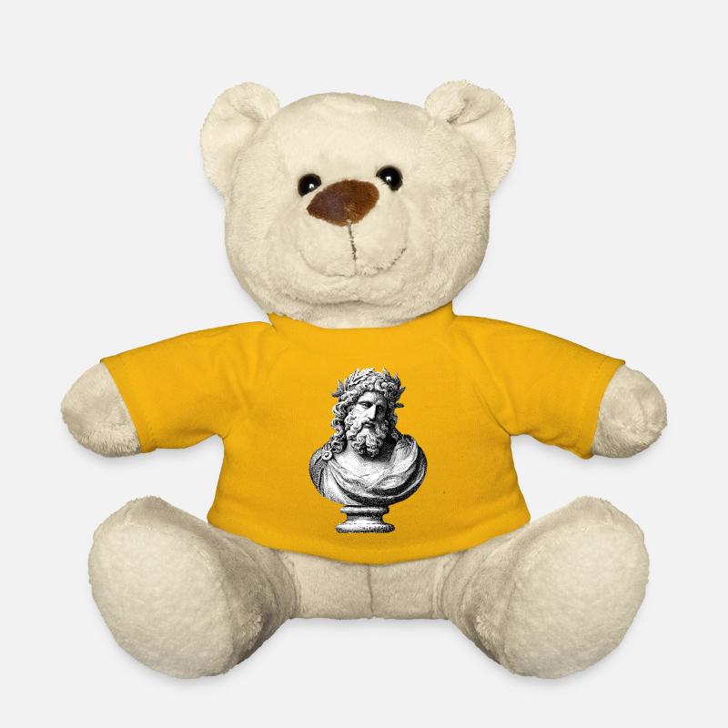 Buste antique Zeus – Gravure classique - Nounours - jaune soleil