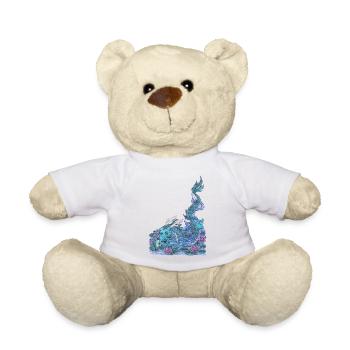 Lake Water Dragon Gift Manga Dragon Frog - Teddy Bear - sun yellow - Front