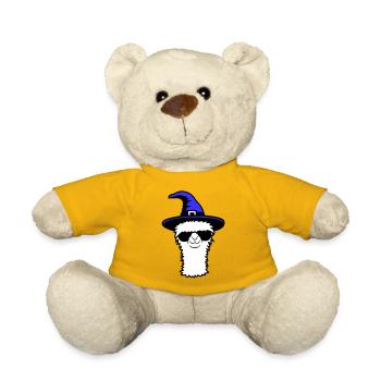 Lama Cool Hexenhut Sonnenbrille Halloween Alpaka - Teddy - Sonnengelb - Vorne