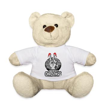 Frohe Weihnachten Peace Sign Design - Teddy - Sonnengelb - Vorne