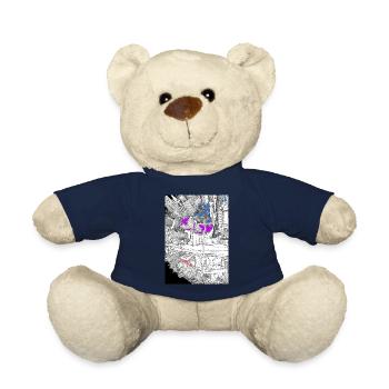 Fish Eye Skyscrapers - Teddy Bear - french navy - Front