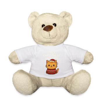 Cat Ugly Christmas Sweater - Teddy Bear - sun yellow - Front