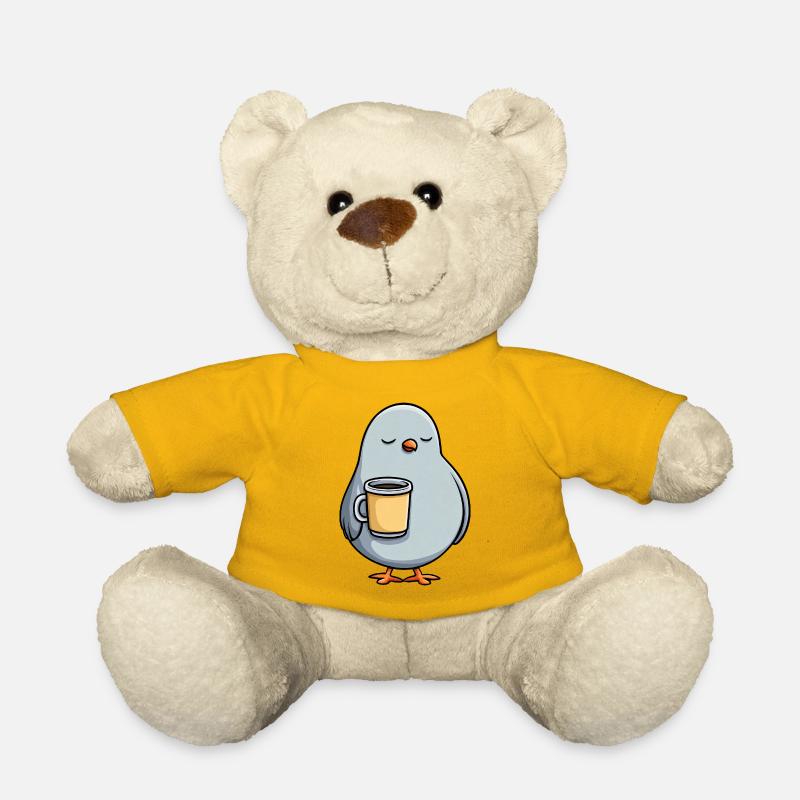 Tauben-Latte-Kuschel - Teddy - Sonnengelb