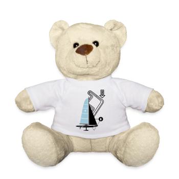 Modern Sailing Yacht Regatta Course Sailboat Yacht - Teddy Bear - sun yellow - Front