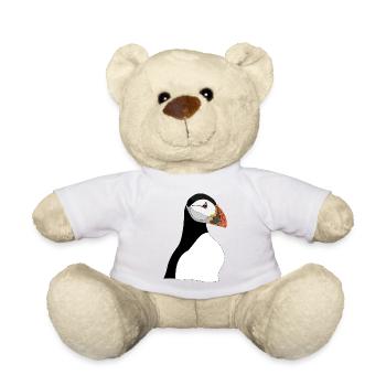 Puffin Head Print - Teddy Bear - sun yellow - Front
