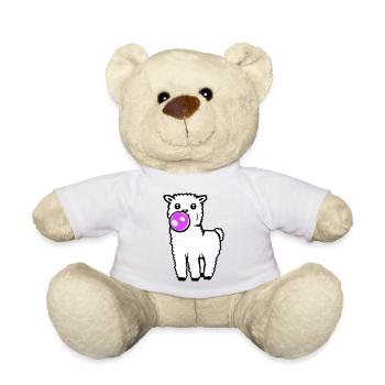 Lama Kaugummi Ganzkörper Stehend Frontal Süß Cool - Teddy - Sonnengelb - Vorne