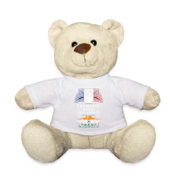 Francais De Racines Indiennes T-Shirt Cadeau Hu... - Nounours - jaune soleil - Devant