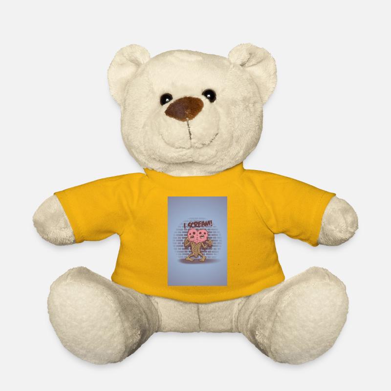 I scream Poster - Teddy - Sonnengelb