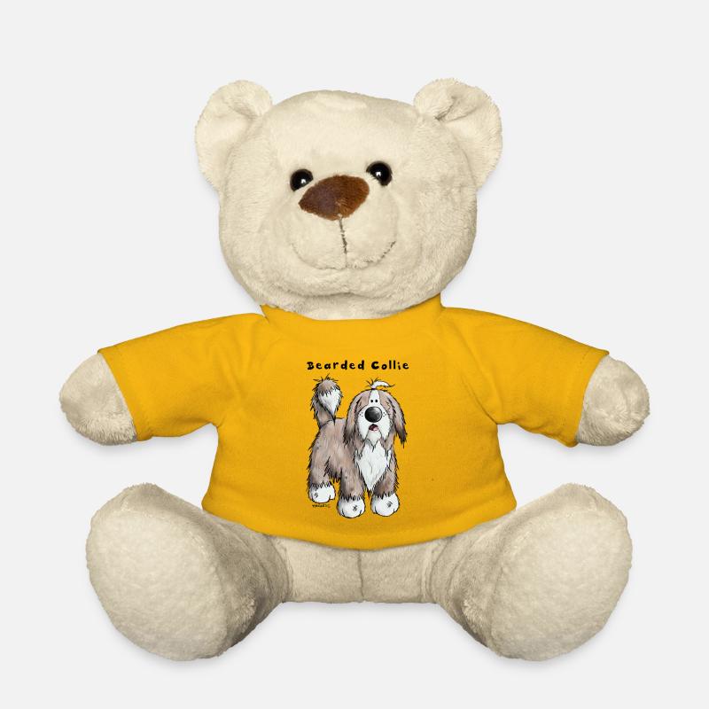 Happy Bearded Collie - Teddy Bear - sun yellow