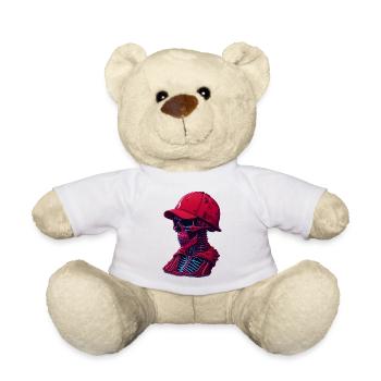 Squelette avec casquette - Nounours - jaune soleil - Devant