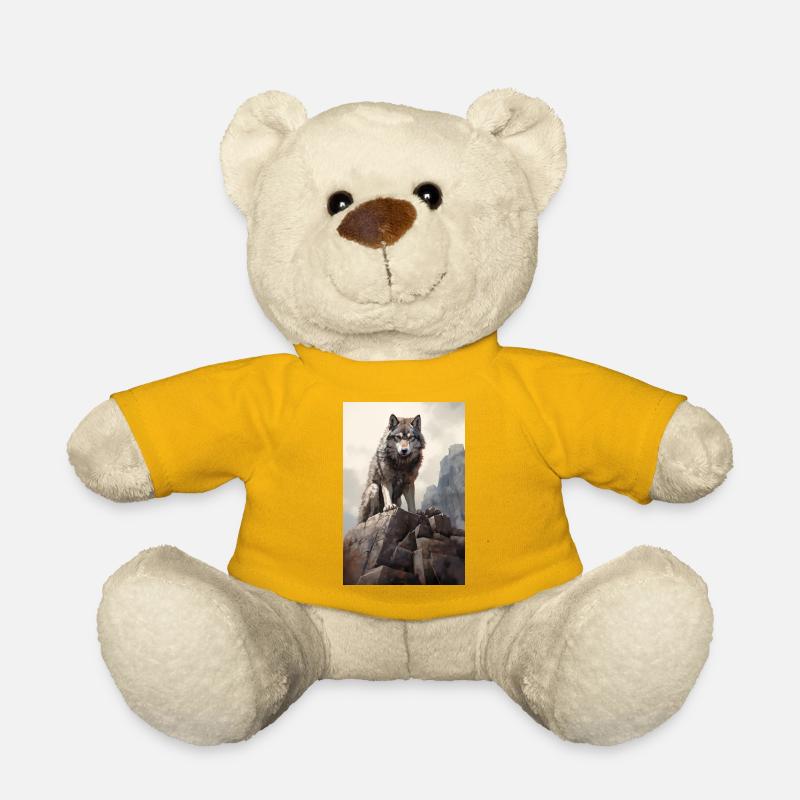 Illustration de Loup - Nounours - jaune soleil