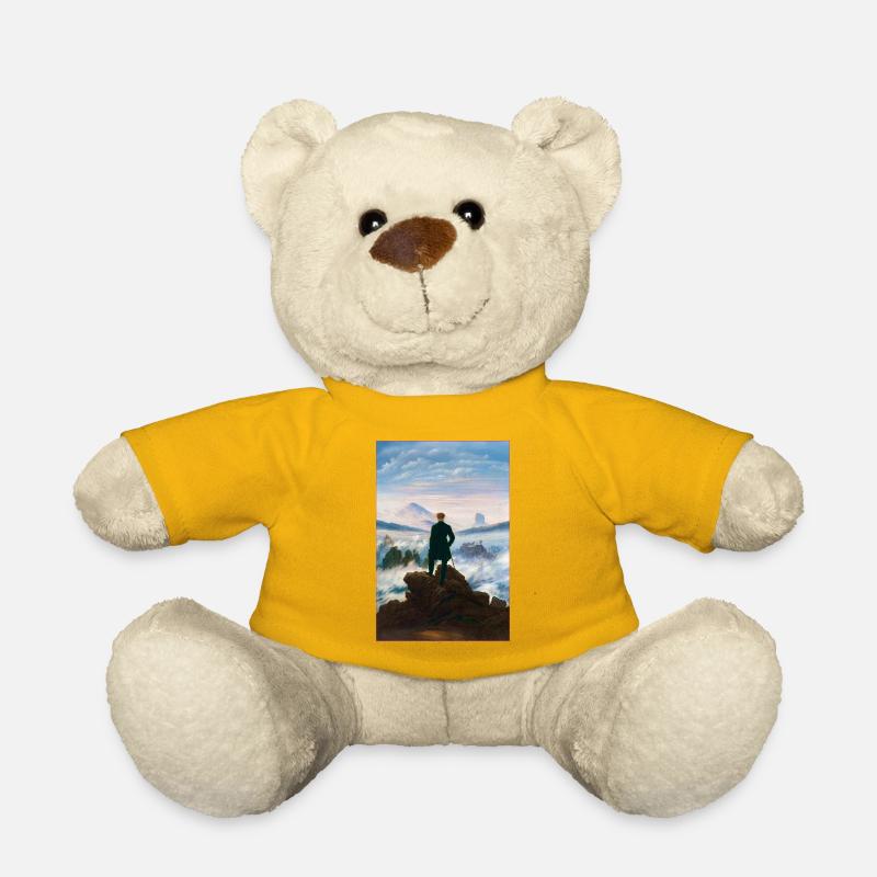 Caspar David Friedrich Wanderer über dem Nebelmeer - Teddy - Sonnengelb
