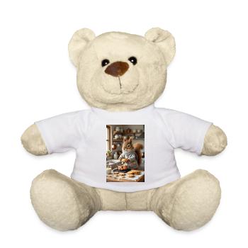 Squirrel in Winter Kitchen Cozily - Teddy Bear - sun yellow - Front