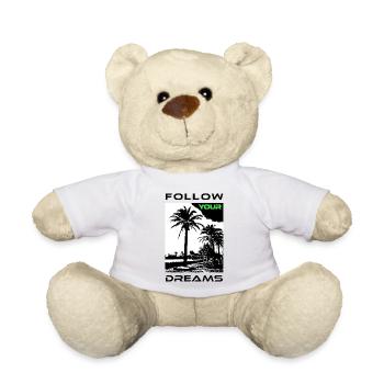 Palm Faces in Black and White Style - Teddy Bear - sun yellow - Front
