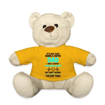 Herz + Volleyball – Super Papa Volleyballspieler - Teddy - Sonnengelb - Vorne