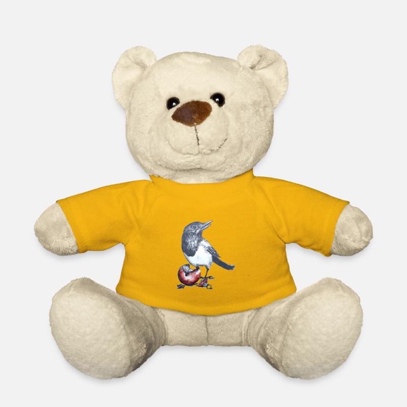 Pie avec ballon de Noël - Nounours - jaune soleil