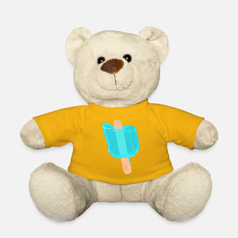 Blue popsicles - Teddy Bear - sun yellow